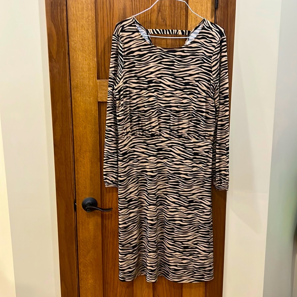 LOFT dress. Tiger print size 14